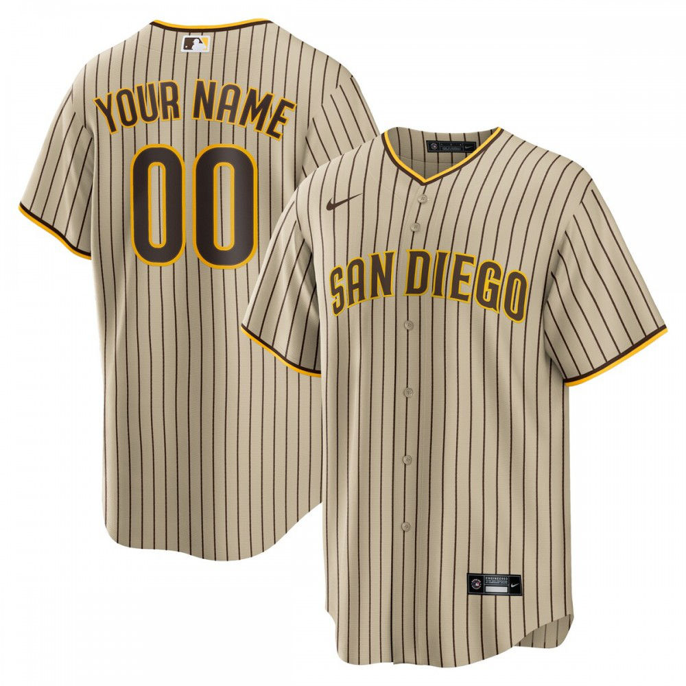 San Diego Padres Road Custom Replica Jersey - Brown-Pro Kit Vault | Brand New 26/27 Sports Jerseys
